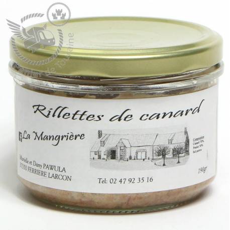 Rillettes de canard de Barbarie élevé en plein air bocal 190 g