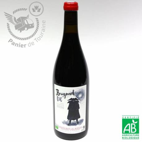 Vin Touraine rouge 2020 AOC BIO Brigand 75 cl