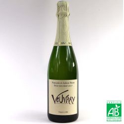 Vin Vouvray blanc pétillant Brut non dosé 2020 AOC BIO 75 cl